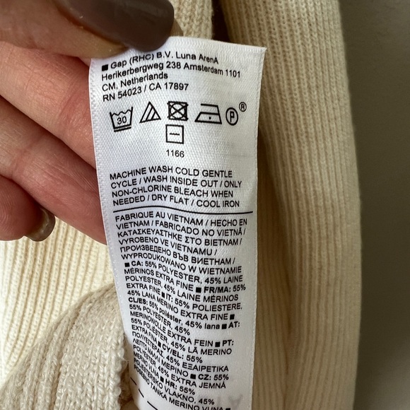 Athleta Hanover V neck sweater merino wool blend S - Picture 13 of 13